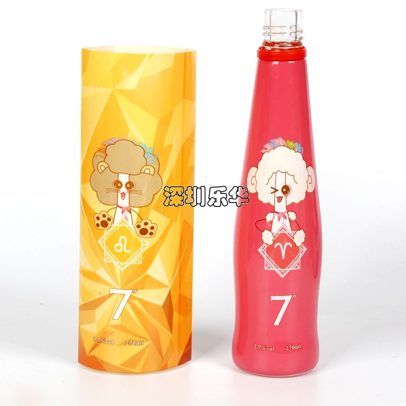 飲料玻璃瓶PVC收縮膜標(biāo)簽印刷熱縮膜工廠